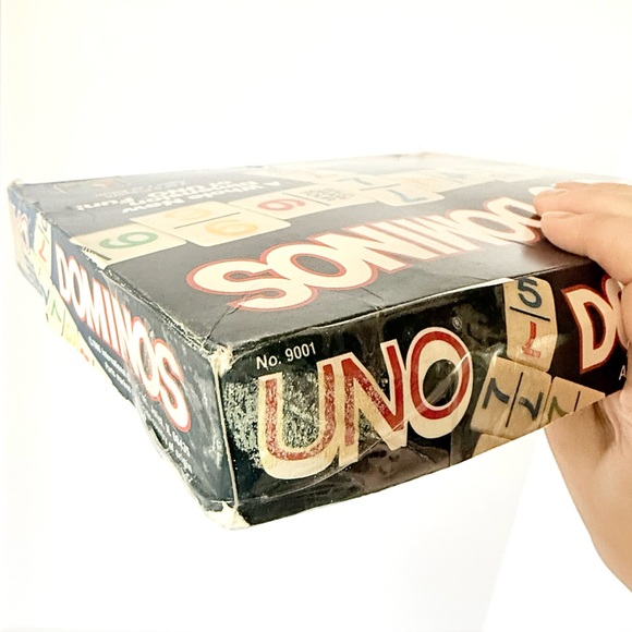 Vintage 1986 UNO Dominos Game Set, Racks, Instructions, Made in Taiwan - Picture 7 of 7